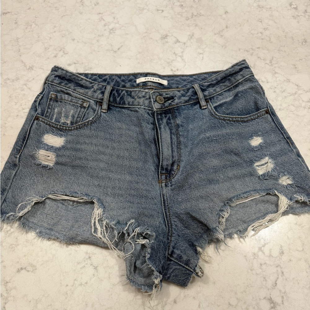 Distressed Denim Women Shorts
